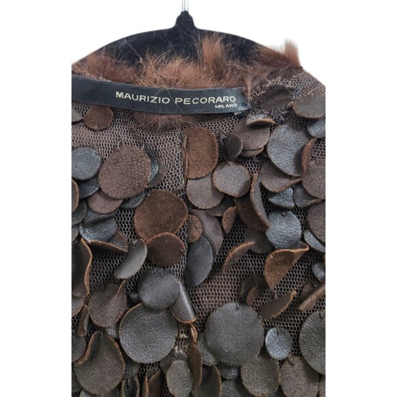 MAURIZIO PECORARO MILANG Reversible jacket made of natural rabbit fur  Size IT42 - Picture 5 of 16